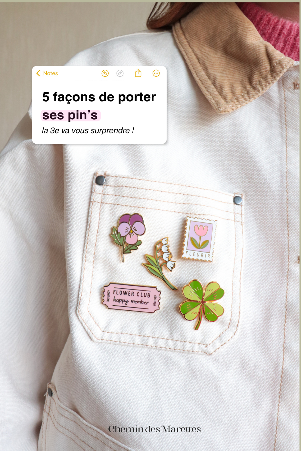 5 façons de porter ses pin's