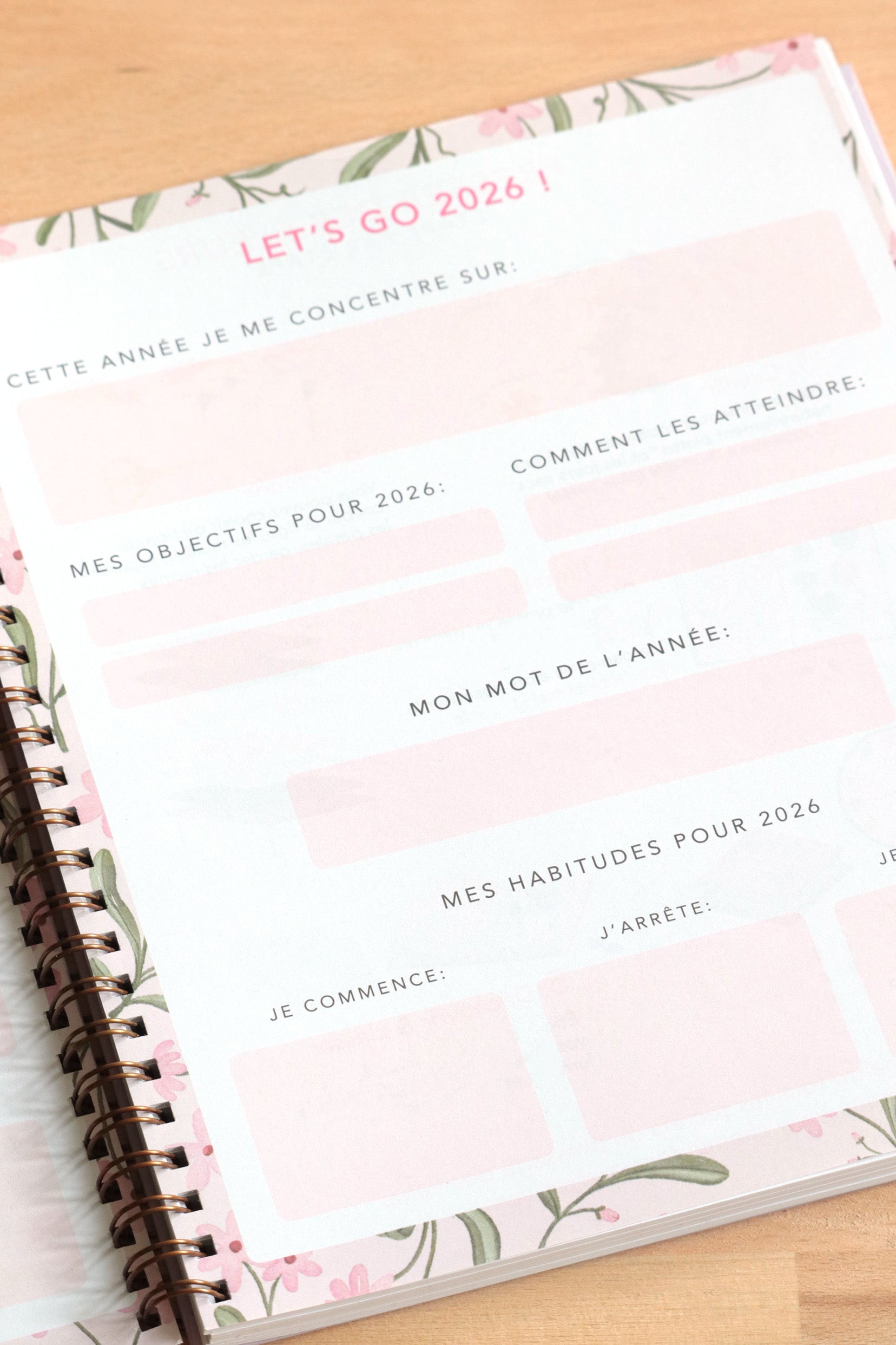 Agenda 2026 format bureau - rose