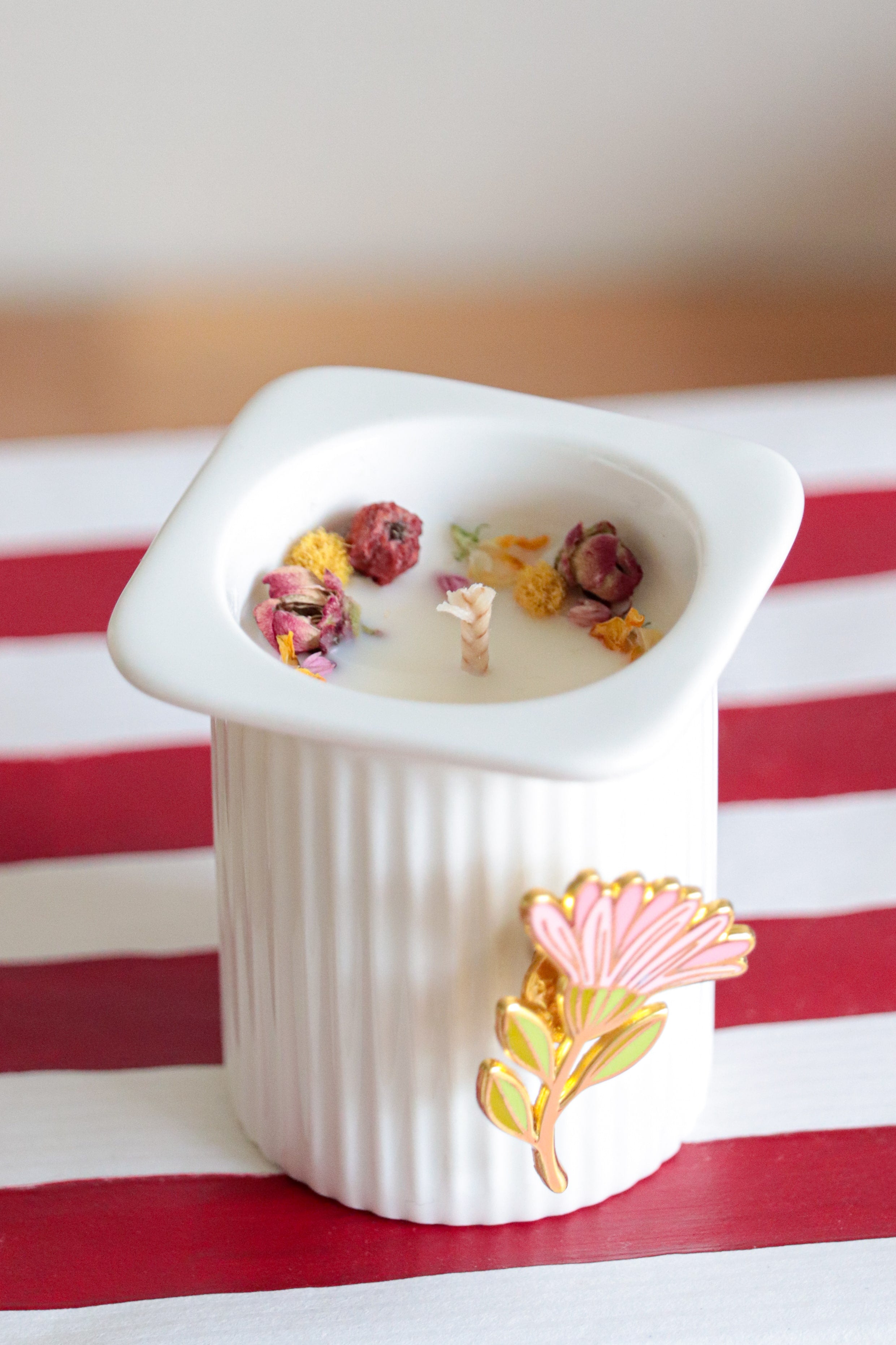 Pack bougie "petit suisse" + pin's