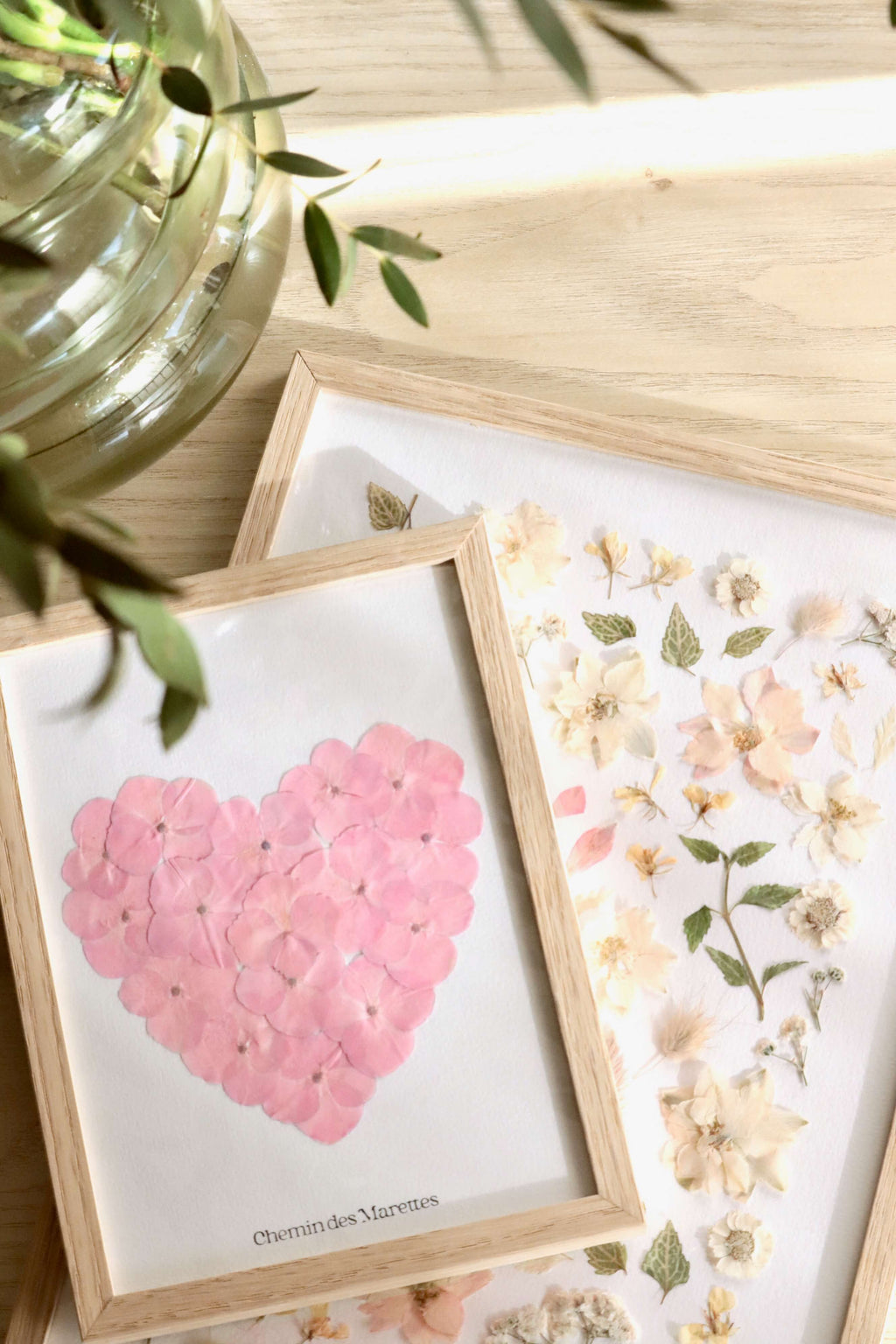 Herbier Petit Coeur rose