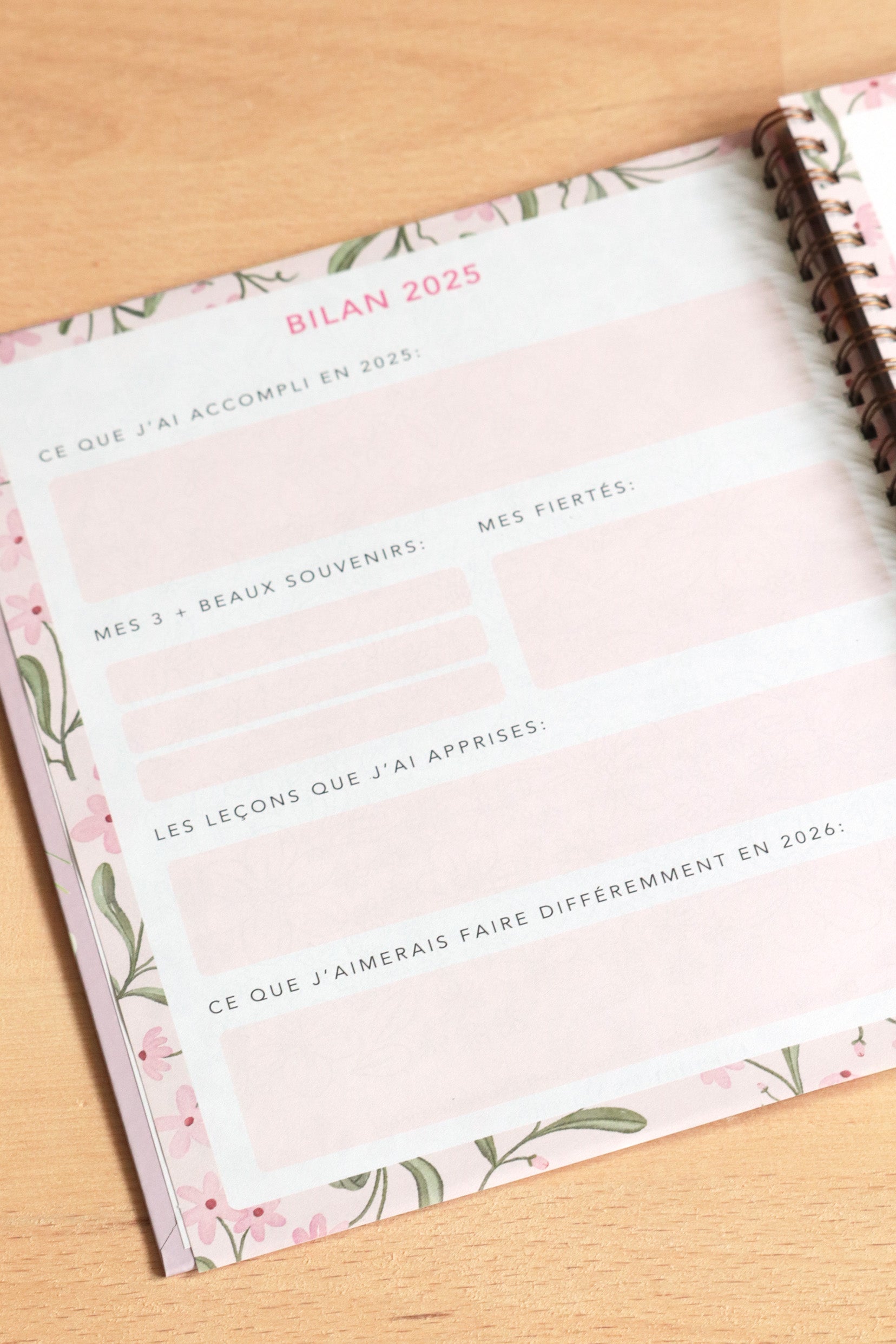 Agenda 2026 format bureau - rose