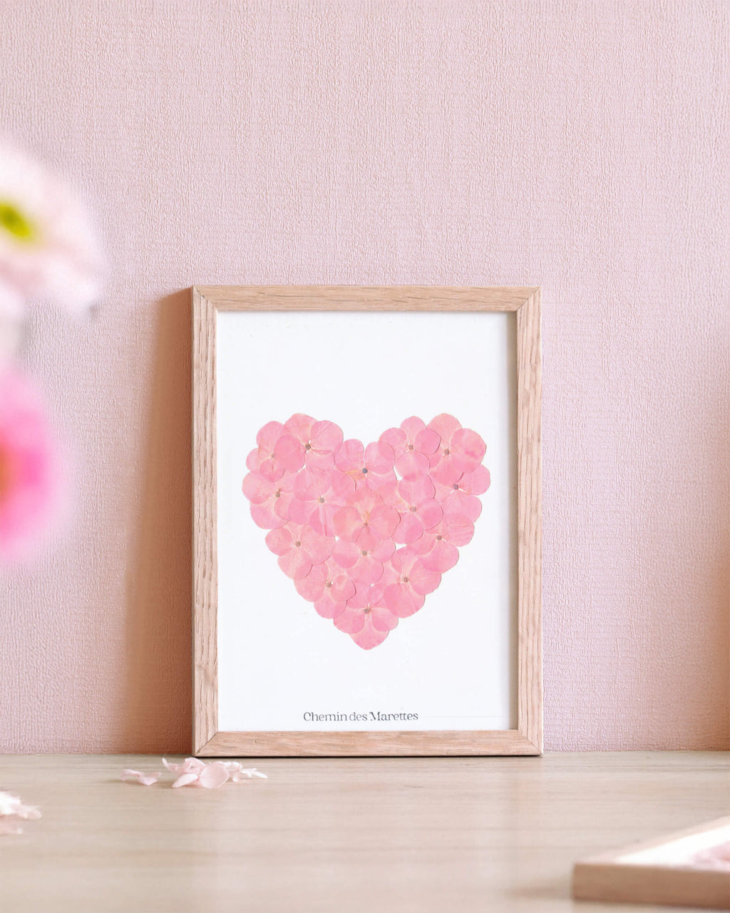 Herbier Petit Coeur rose