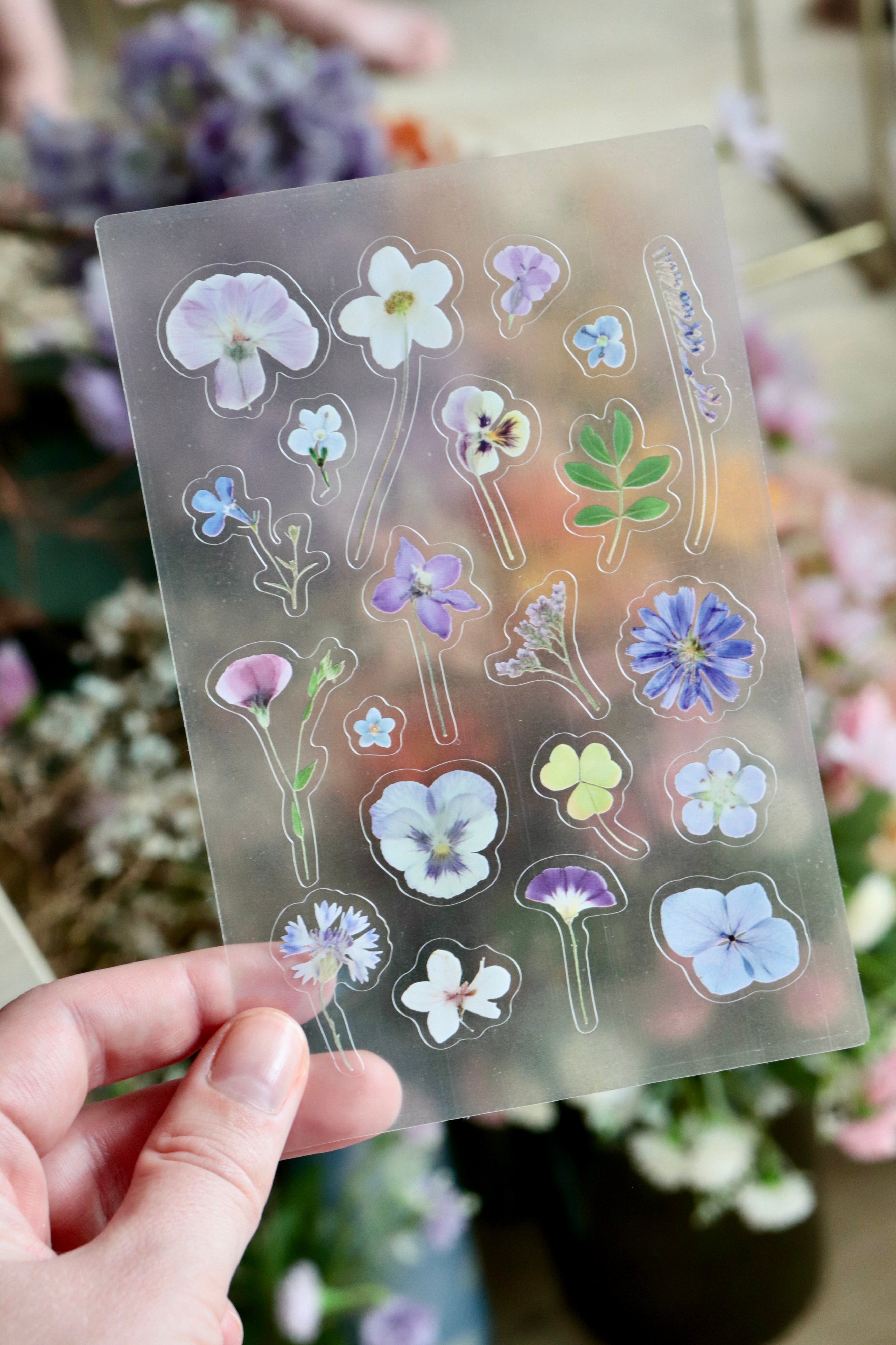 Planche de Stickers fleurs – Crépuscule