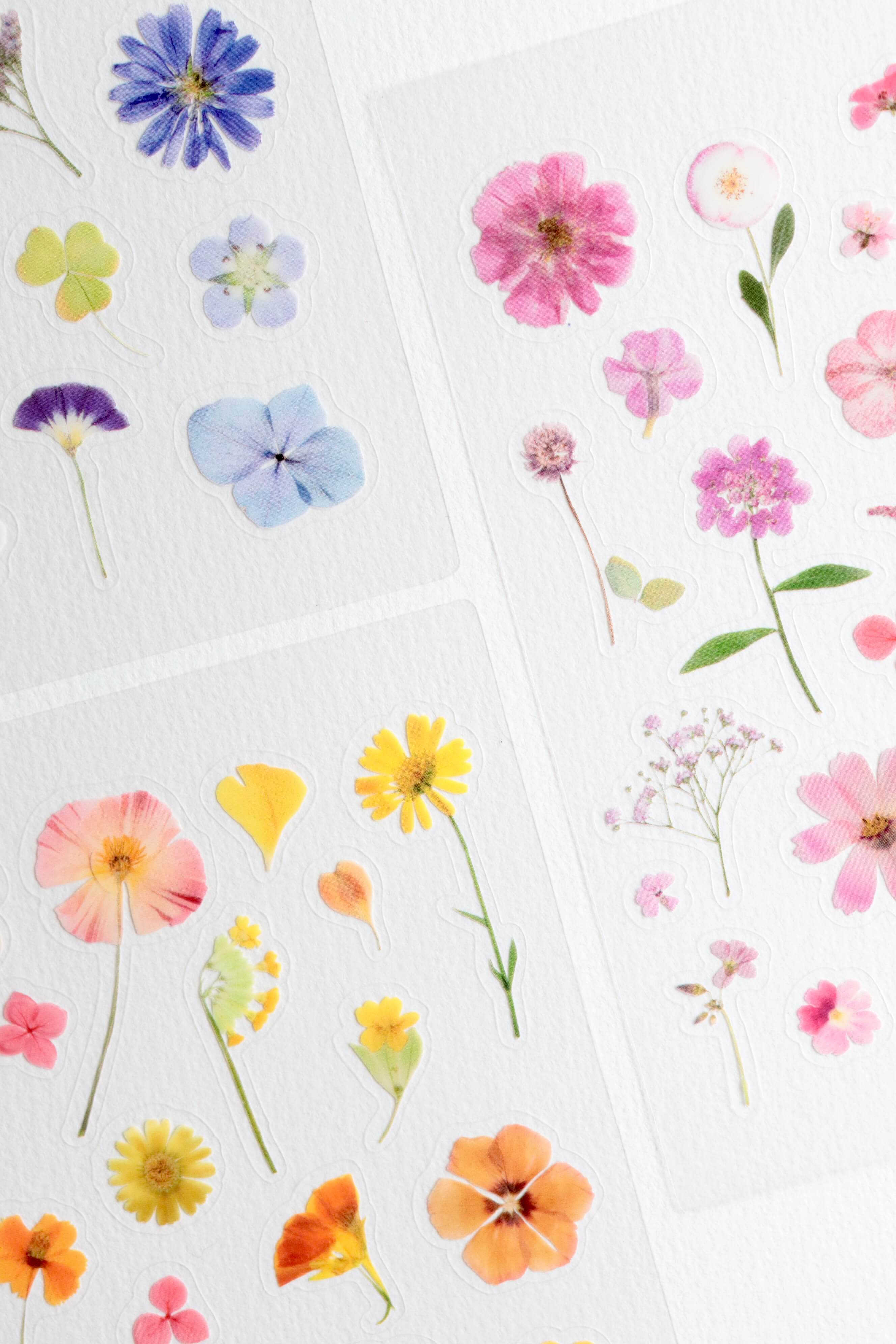 Lot Estival - 3 Planches stickers fleurs