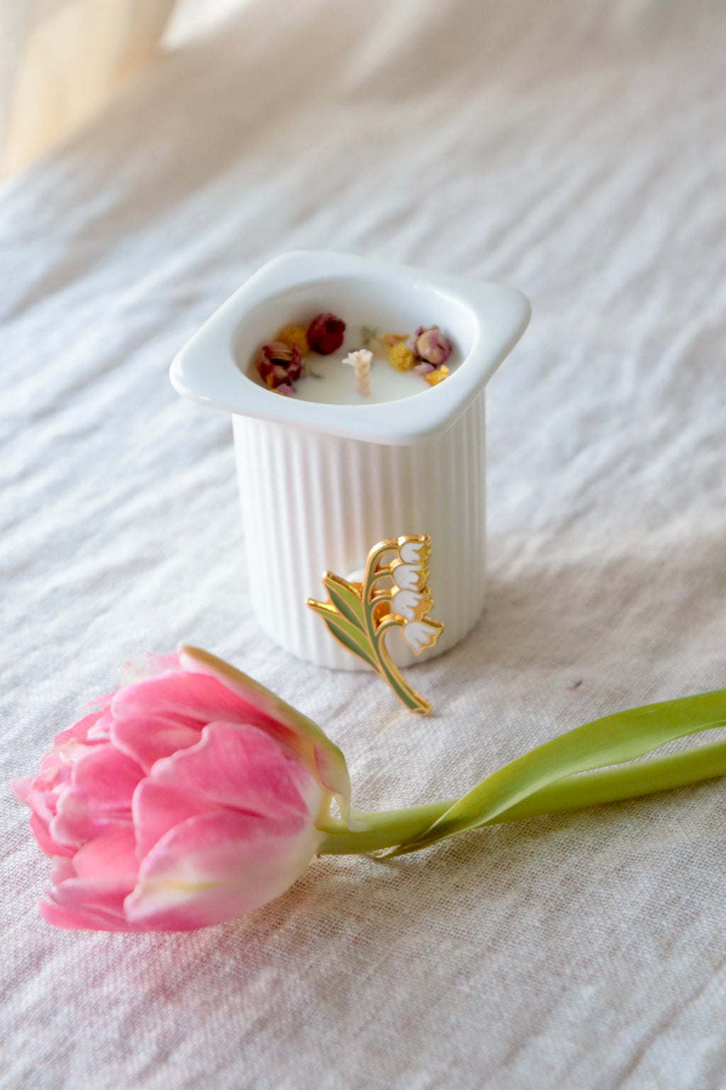 Pack bougie "petit suisse" + pin's