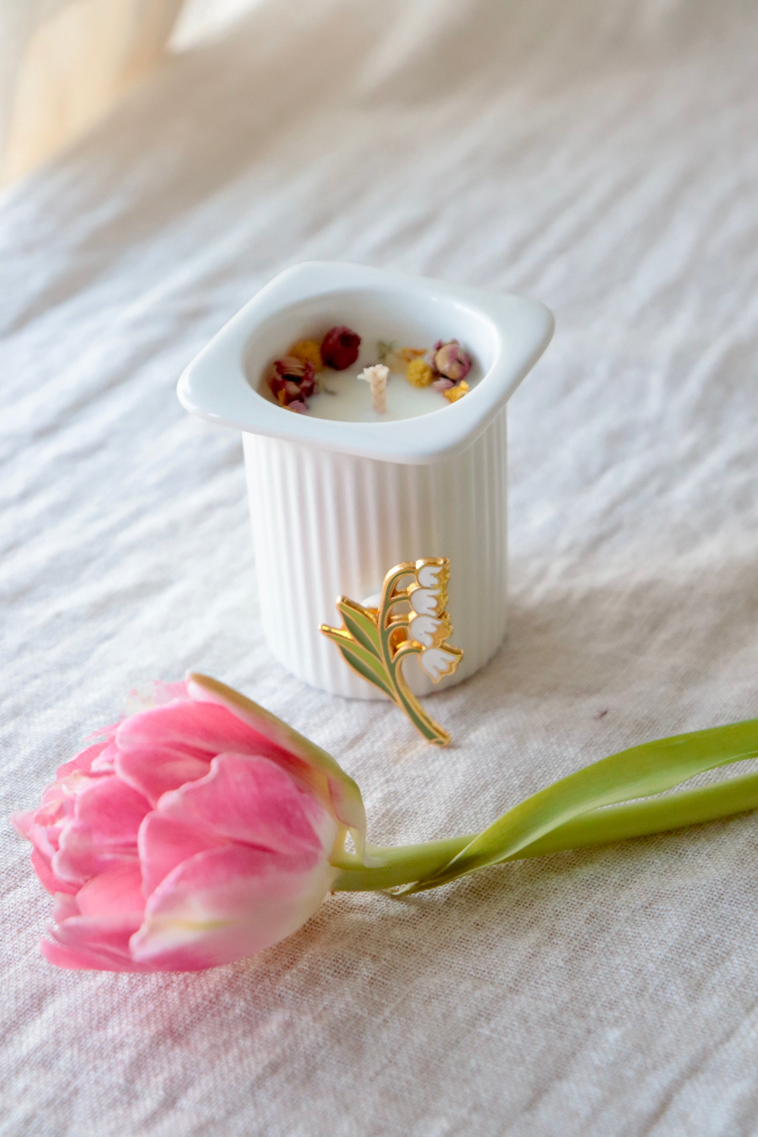 Pack bougie "petit suisse" + pin's