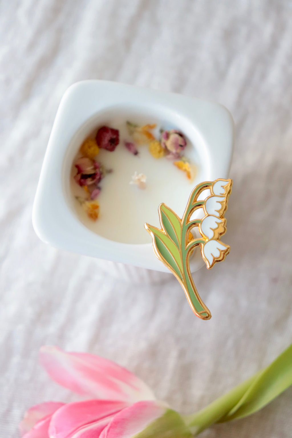 Pack bougie "petit suisse" + pin's