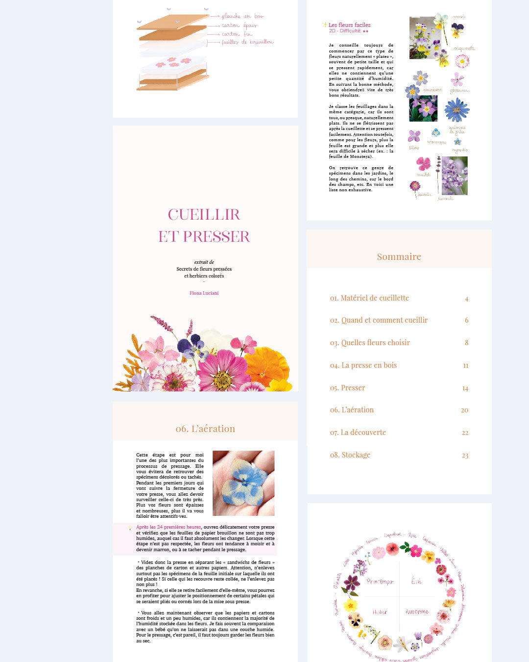 Guide PDF Fleurs pressées : Cueillir, Presser & Créer un herbier