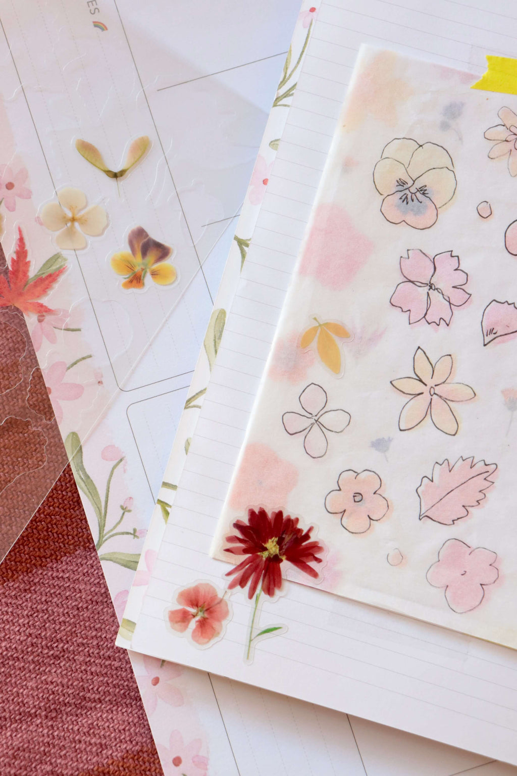 Planche de stickers fleurs – Cosy