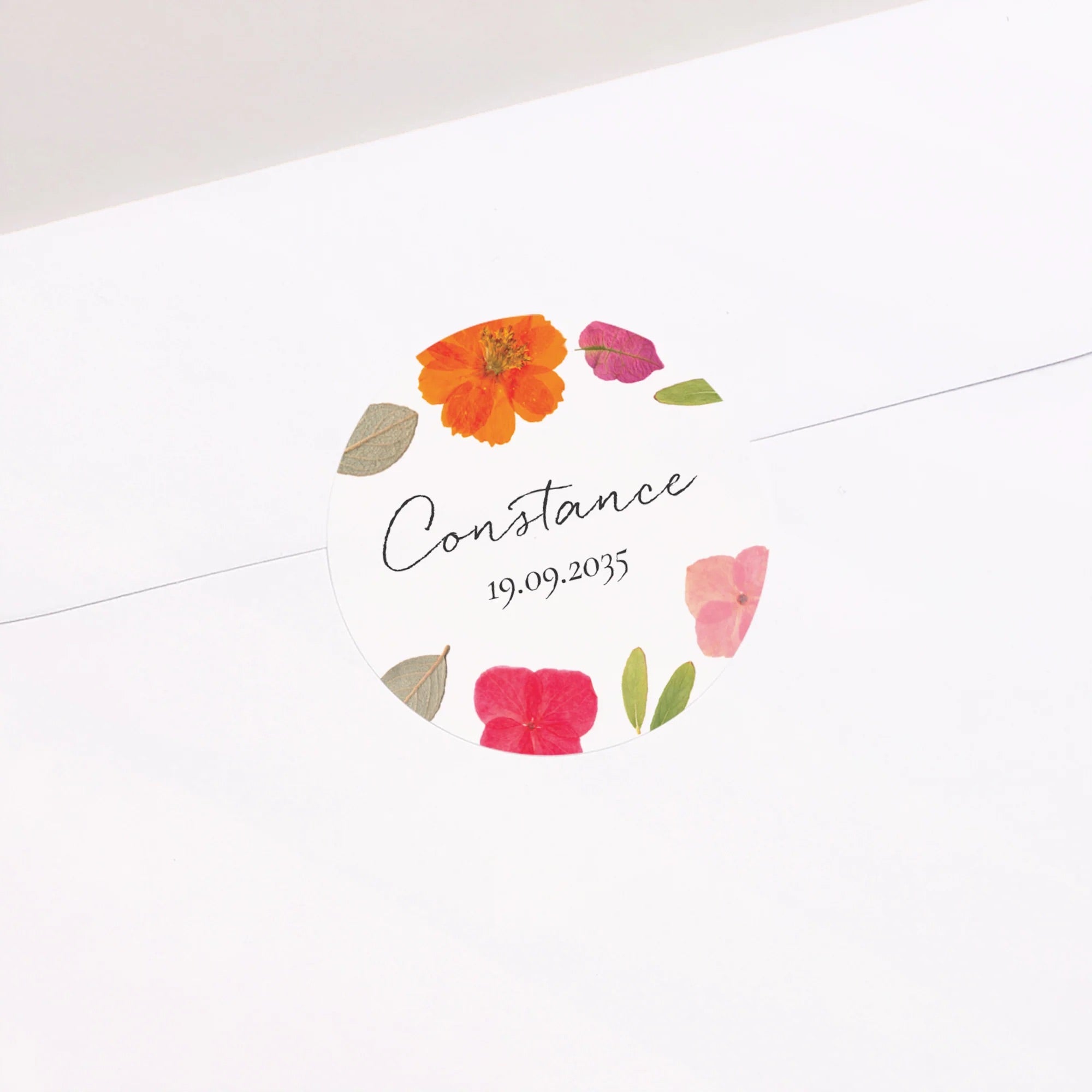 stickers faire part fleuri maison june x chemin des marettes